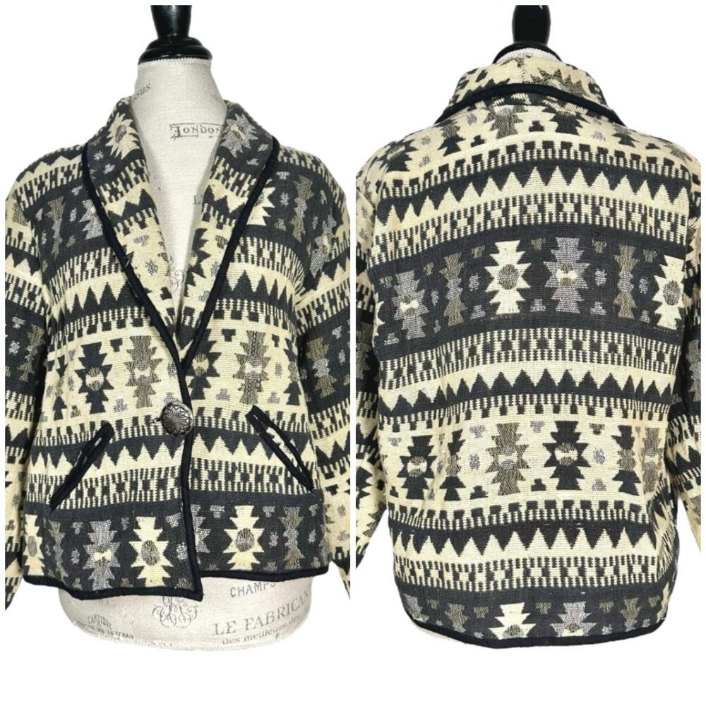 Carolina Colours Plus | Women | Vintage Southwestern Yarn Tapestry Jacket | 1X